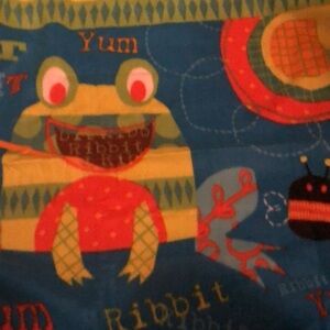 Fabric fleece panel frog blizzard polyester new 48” x 60” JoAnn Stores washable